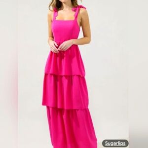 Sugar Lips Vibrant Pink Dress...SIZE:XS